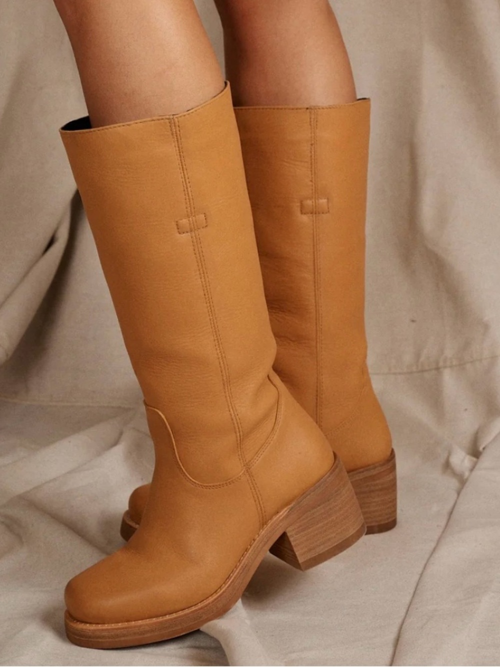 dingo Vagabond Leather Knee Boot in Tan - Picture 3 of 11
